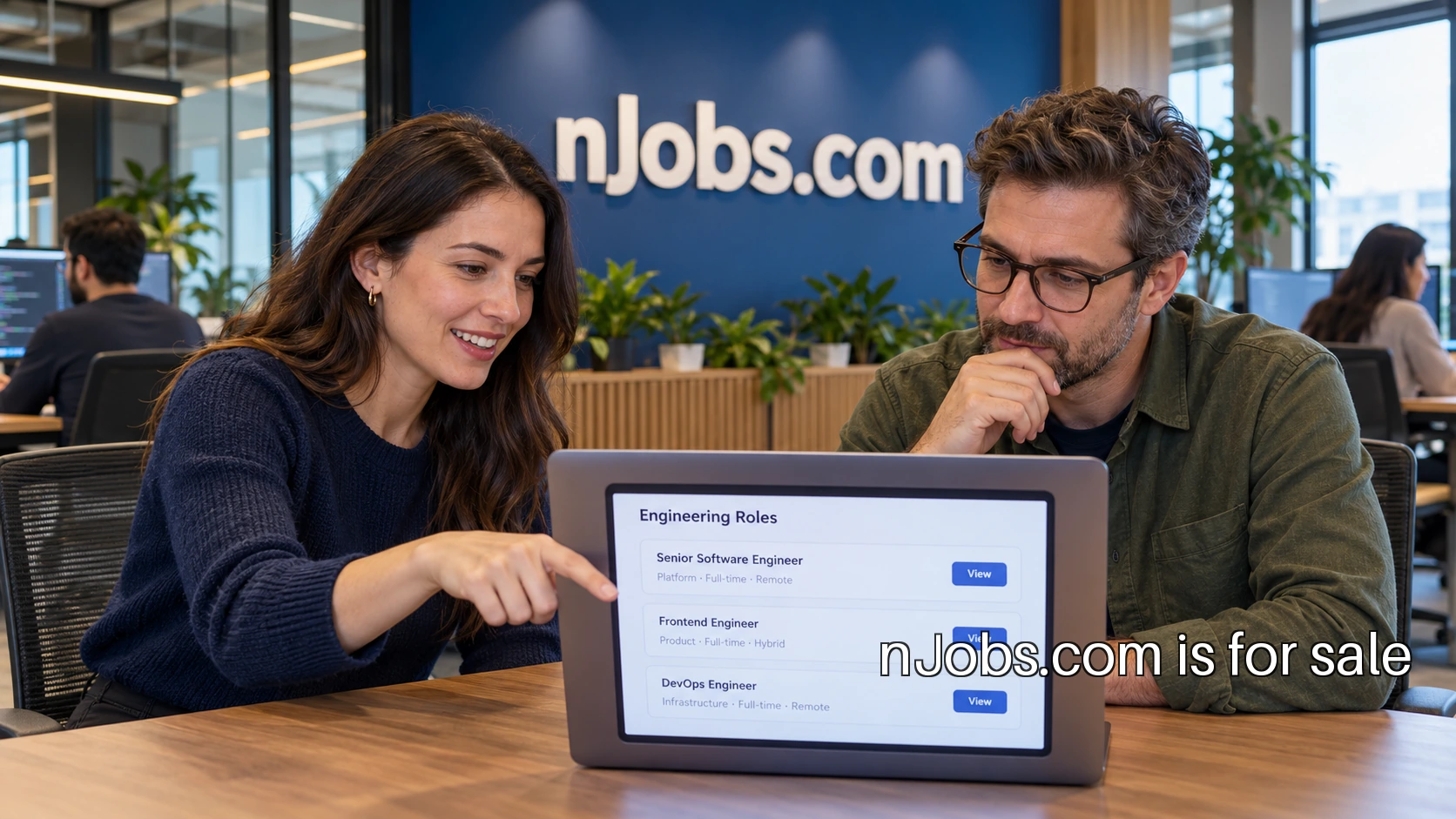 A specialist job marketplace illustrated through a working hiring team